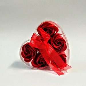 Corazón Jabón 6 Rosas